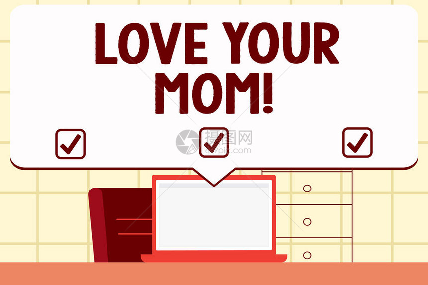 写笔记显示爱你的妈商业照片展示对母亲有好图片