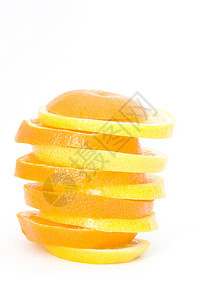 柑橘和柠檬片图片