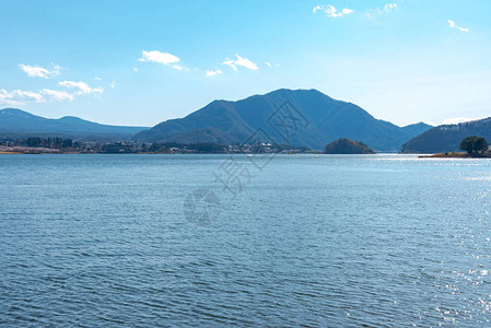 河口湖日本山梨县背景图片