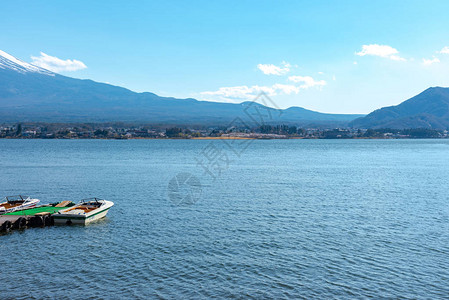 河口湖日本山梨县背景图片