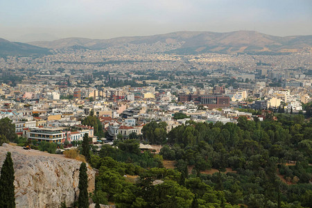 希腊古雅典城全景图片