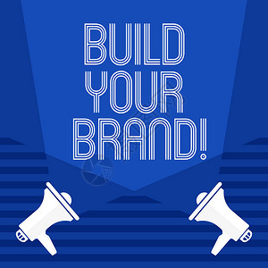 构筑您的品牌概念照片创建了您自己的标志口号模范广图片