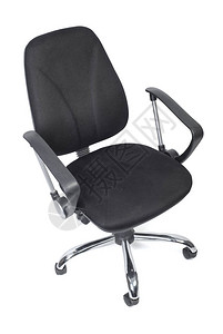 黑色布制办公椅带轮子为白色图片