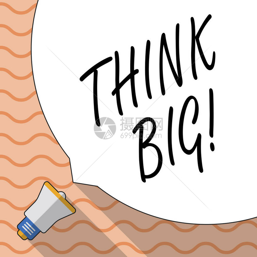 概念手写显示ThinkBig概念意义有伟大的想法梦图片