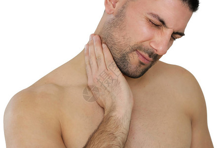 人喉咙有疼痛流感或其图片