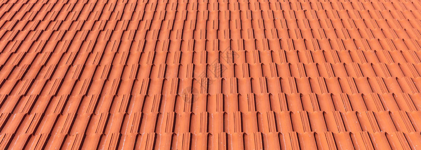 屋顶建筑红色屋顶瓷砖背景横幅高图片