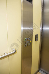 现代按钮电梯内外合金黄银图片