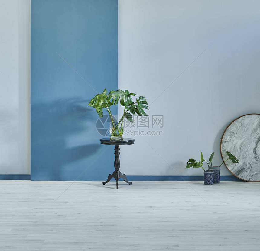 现代深蓝色石墙纹理墙蓝色装饰墙室内概念家庭墙壁背景镶木地图片