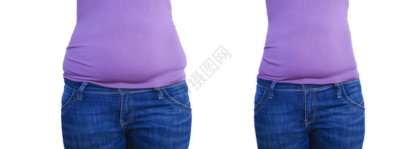 妇女体重减前后图片