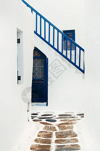希腊Mykonos岛传统希腊建筑校图片