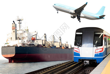 全球运输概念商业列车飞机图片