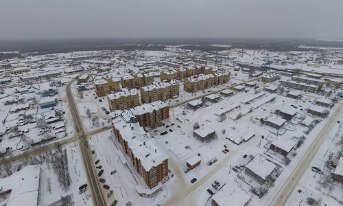 苏维茨基城市航空冬季雪云汉蒂曼西斯克自治公司HMA图片