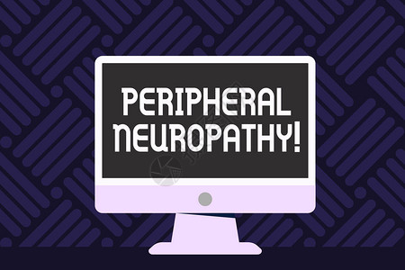 显示周围神经病变的书写笔记影响周围神经的状况或疾病的商业概念台式电脑彩色显示器屏背景图片