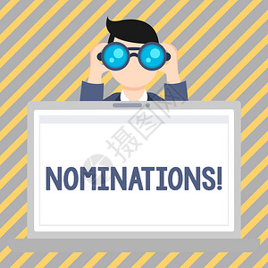 显示提名的文字标志商业照片展示提名或被提名奖品的行动图片
