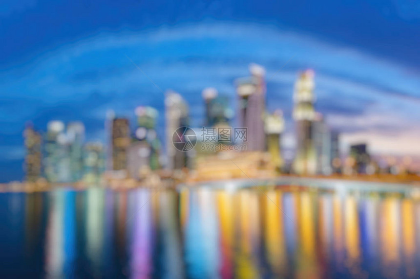 新加坡金融区直线位于Marina湾的新加坡城东南亚西娅图片