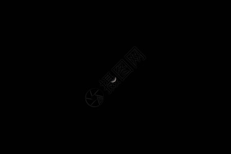 黑色背景上的新月占星空间图片