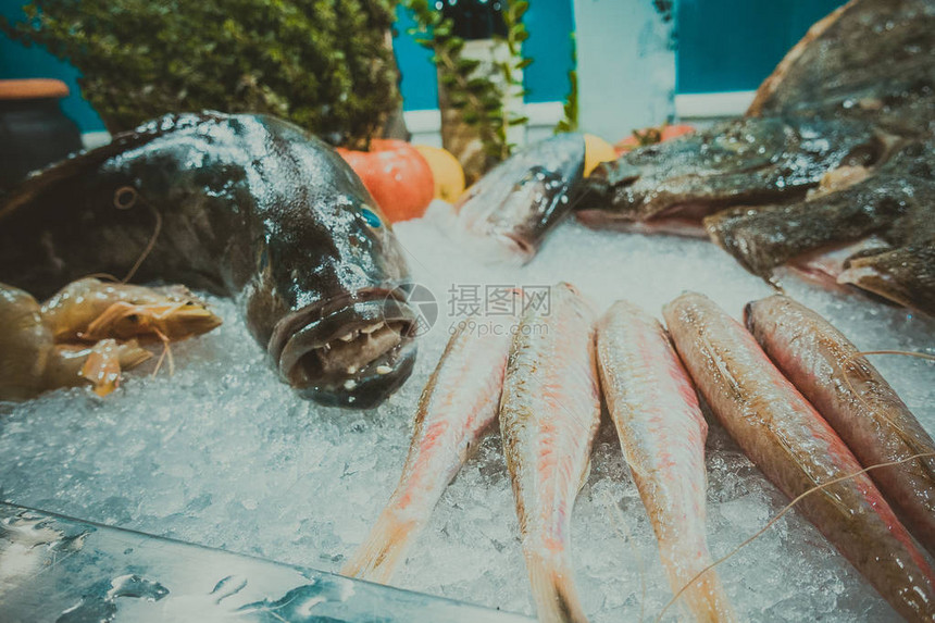 在一家鱼餐图片