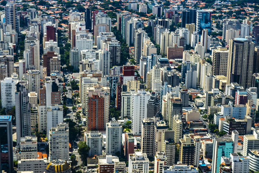 大城市的空中景象巴西图片