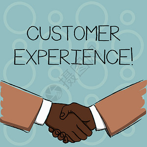 显示客户体验的书写笔记客户与客户之间互动产品的商业概念商人握手问图片