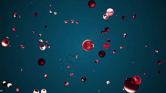 空间数字化的多彩液态金属水泡图片