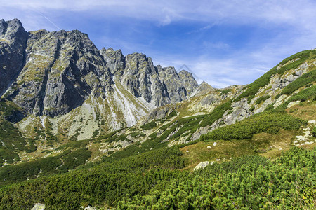 美丽的MengusovskaDolina风景高塔特拉山背景图片