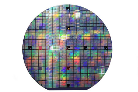 由硅制成的彩色半导体晶片盘图片