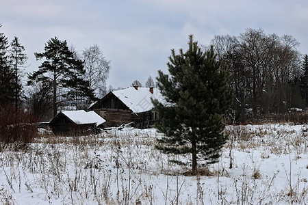 在冬天看房子农村图片
