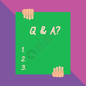 显示Q和A问题的概念手写演示提出问题而另一个回答问背景图片