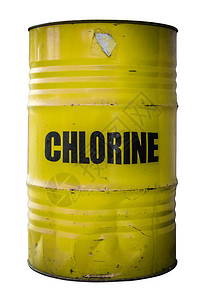 危险化学品氯的一个孤立的黄图片