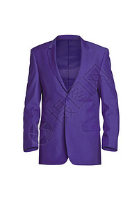 白色背景的紫色时装男子夹克幽灵图片