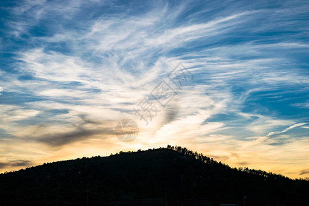 科罗拉多河大峡谷公园马蹄弯曲的日落时刻图片