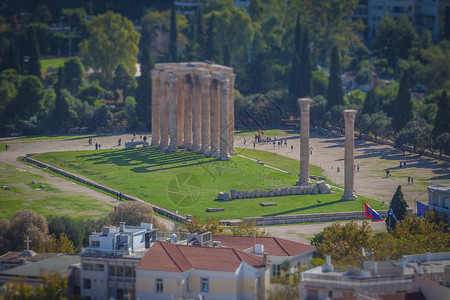 希腊雅典奥林匹安宙斯圣殿的亚卫城图片