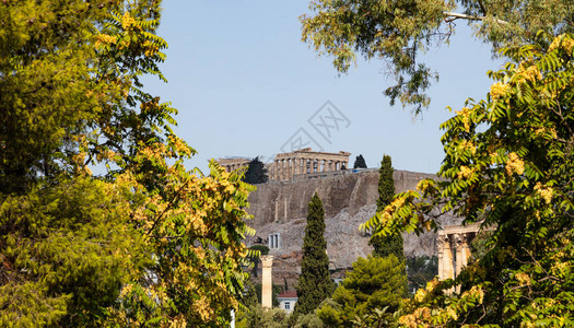 古代帕台农神庙雅典卫城雅典希腊图片