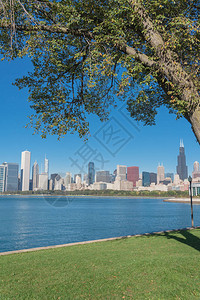 芝加哥湖滨天际线图片