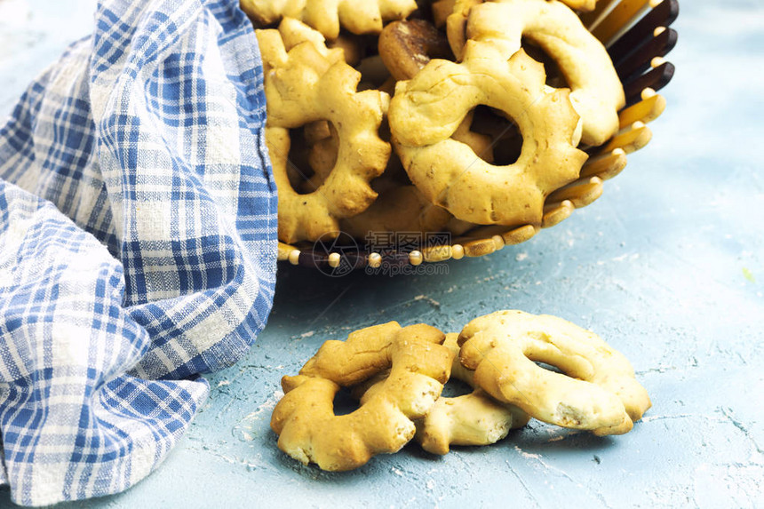 阿尔及利亚干饼圈名为kaakoftlemcen阿拉伯语是阿尔及利图片