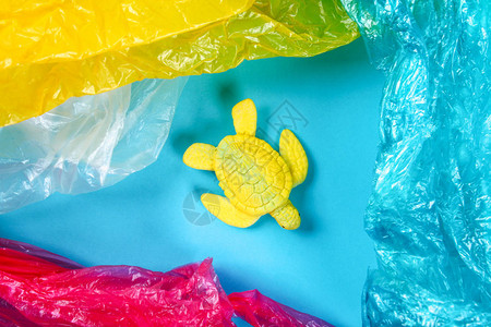 海洋环境问题中的塑料污染海龟吃塑料袋世界地球的生态状况自然污染零浪费图片
