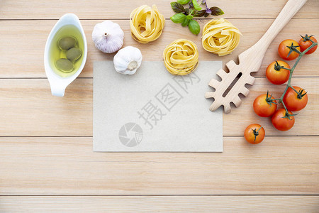 意大利食品概念和菜单设计图片