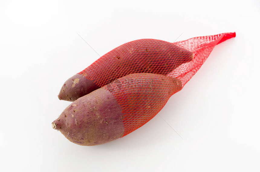 网袋里的红薯图片