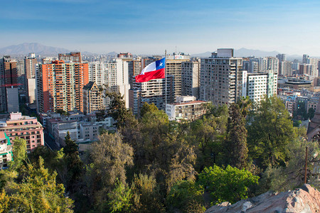 智利圣地亚哥市中心智利全景圣露西亚图片