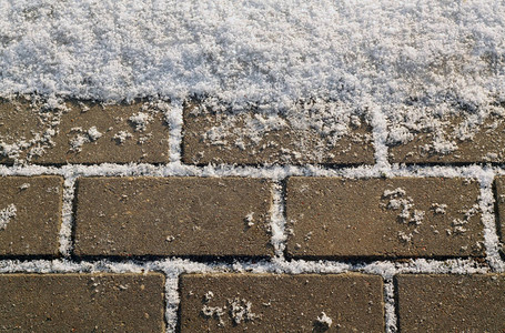 城市人行道上的雪墙纸或图片