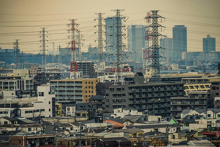 从梅园大仓山可以看到的川崎市街道图片