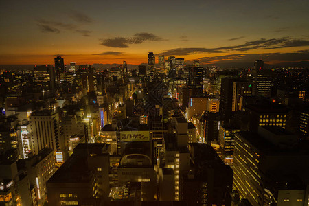 名古屋电视塔观景台的日落图片