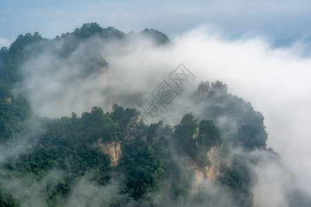 湖南省伍林源Wwlingyuan著名旅游景点张家江公园天津山石图片