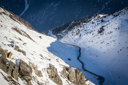 奥地利索尔登山区滑雪度假胜地自图片