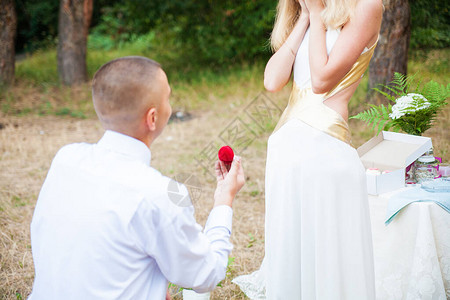 男人求婚的戒指女郎爱情侣约会婚图片