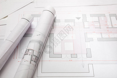 蓝图印刷计划建筑设计住宅建筑项目复制图片