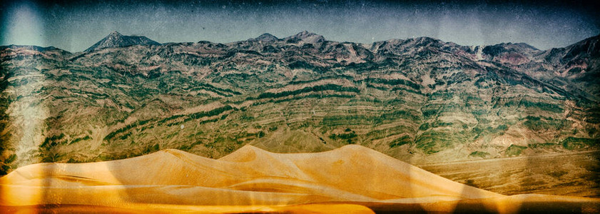 六道公井美国加利福尼亚州莫哈韦沙漠谷公背景