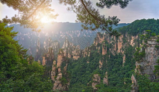 湖南省伍林源Wwlingyuan著名旅游景点张家江公园天津山图片