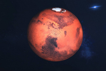 太阳系火星行在太空中图片
