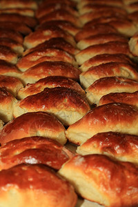 乌克兰面包新鲜美味的烤肉馅饼图片